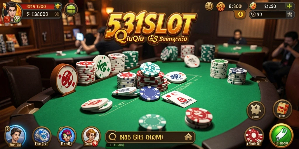 Tampilan menarik dari gameplay QiuQiu di 531SLOT.