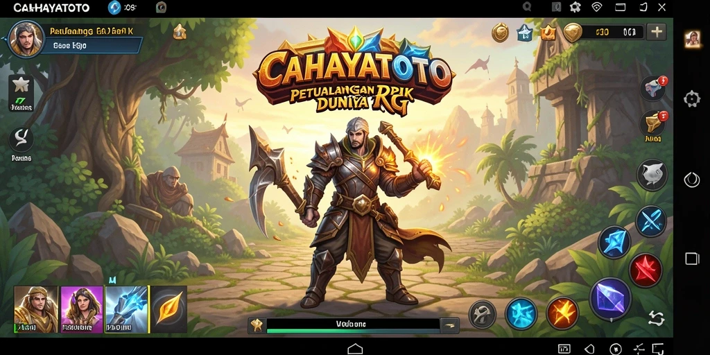 Tampilan gameplay RPG CAHAYATOTO yang menakjubkan dan imersif.