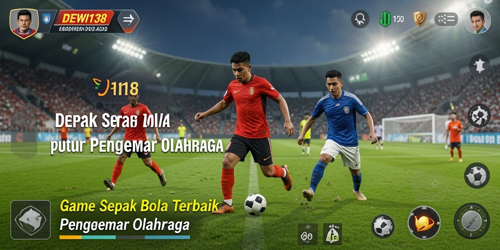Screenshot DEWI138 menampilkan aksi seru dalam pertandingan sepak bola.
