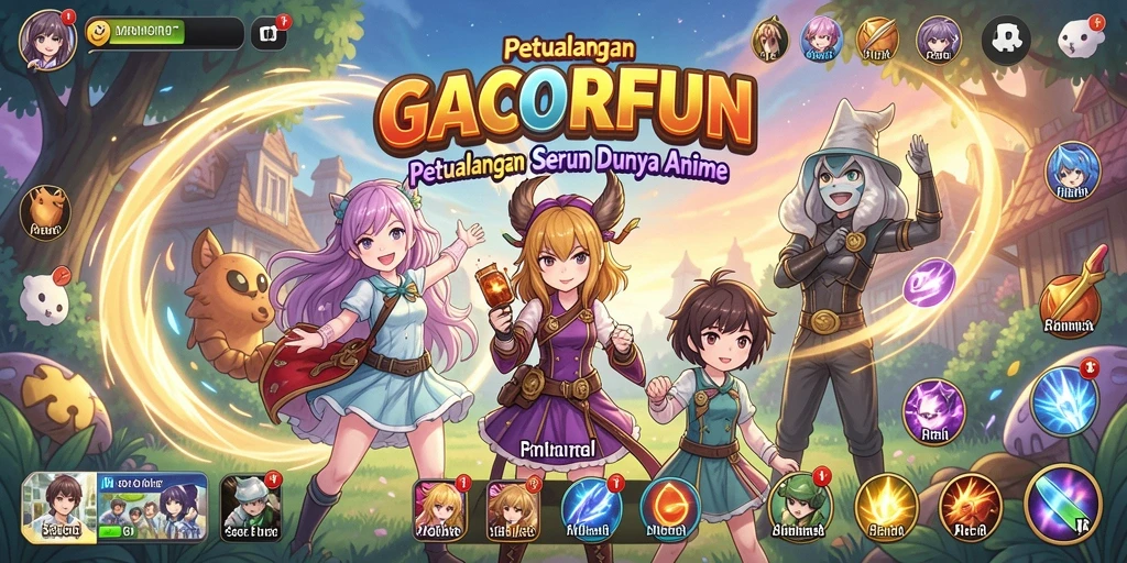 Gameplay menarik dari GACORFUN dengan karakter anime yang beragam.