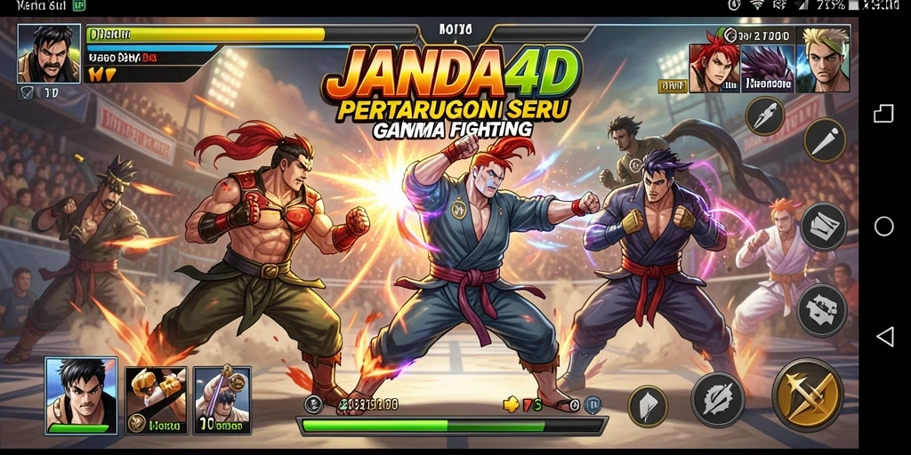 Tampilan gameplay seru pertarungan di JANDA4D.
