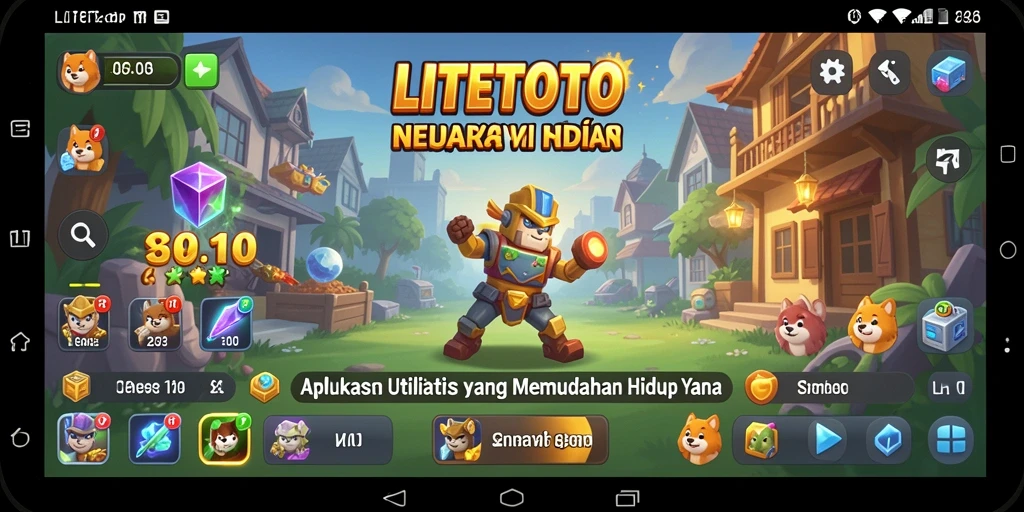 Tampilan utama LITETOTO dengan fitur utility yang komprehensif.