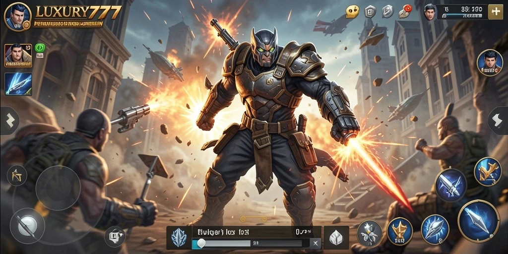Tampilan gameplay LUXURY777 yang menegangkan dan seru.