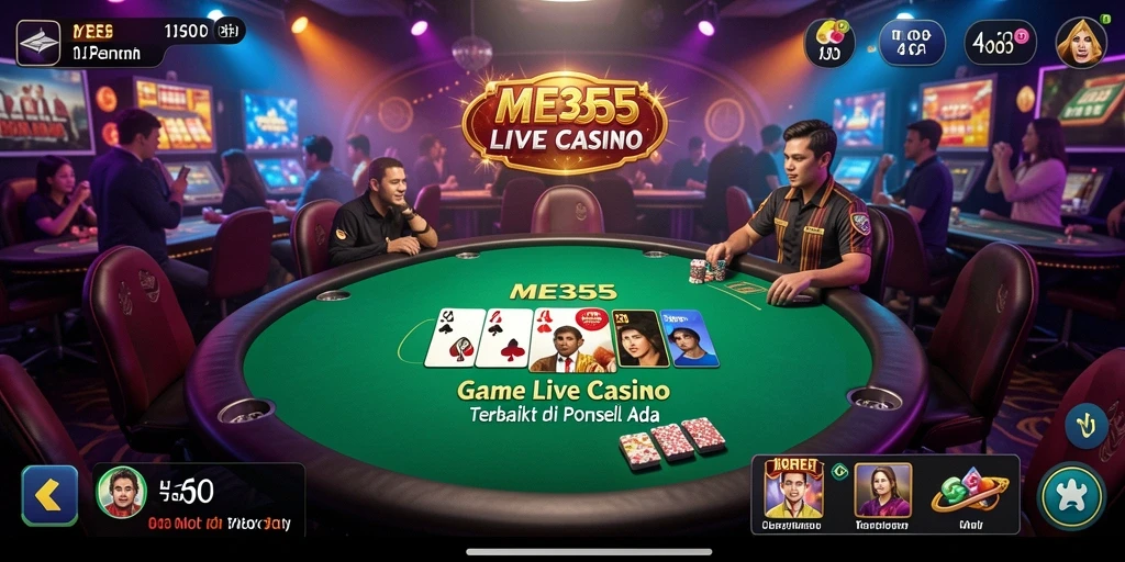 Tampilan menarik dari gameplay Live Casino di ME355.