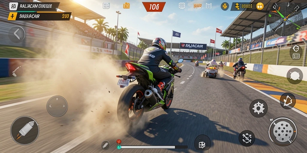 Tampilan gameplay seru dan mendebarkan di RAJACAIR.