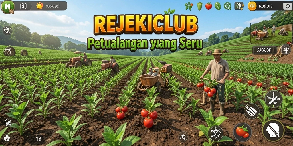 Tampilan gameplay REJEKICLUB yang menarik dan berwarna.