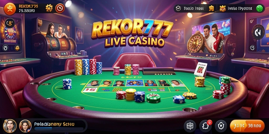 Tampilan gameplay langsung dari permainan Live Casino REKOR777.