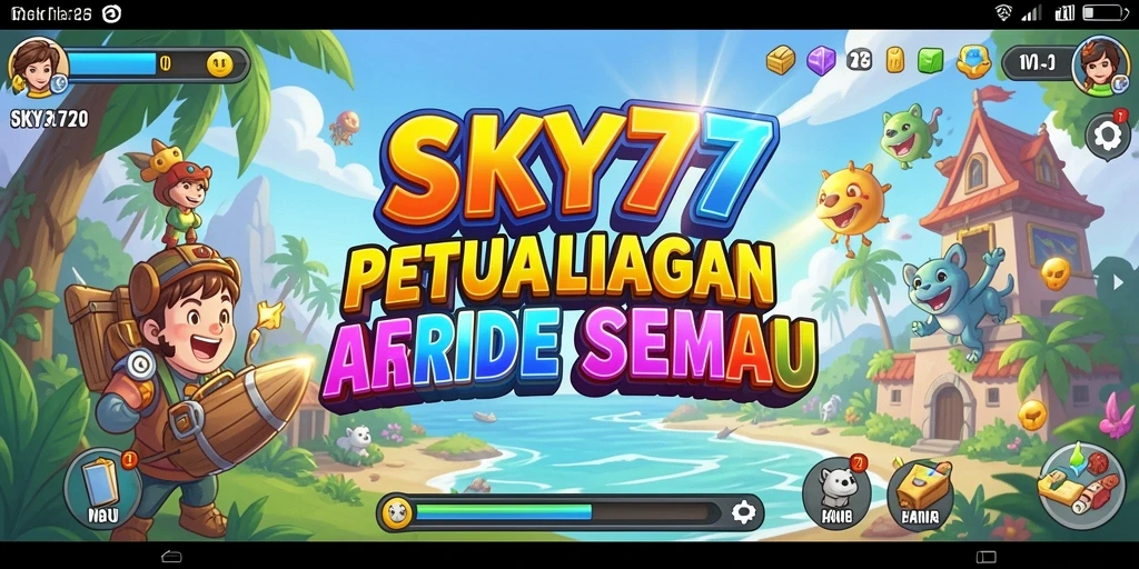 Tampilan screenshot <strong>SKY77</strong> menampilkan aksi gameplay arcade yang seru.
