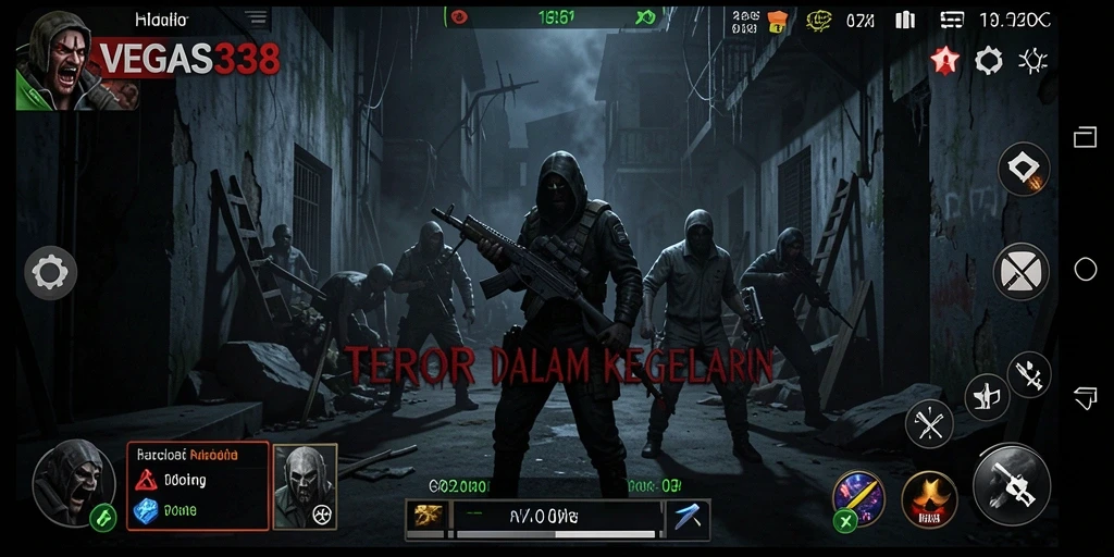 Tampilan gameplay mencekam di dunia horor VEGAS338.