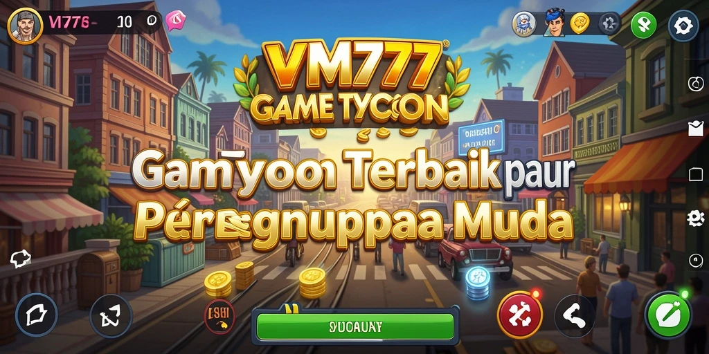 Tampilan menarik dari gameplay VM777 yang menampilkan pembangunan kerajaan bisnis.